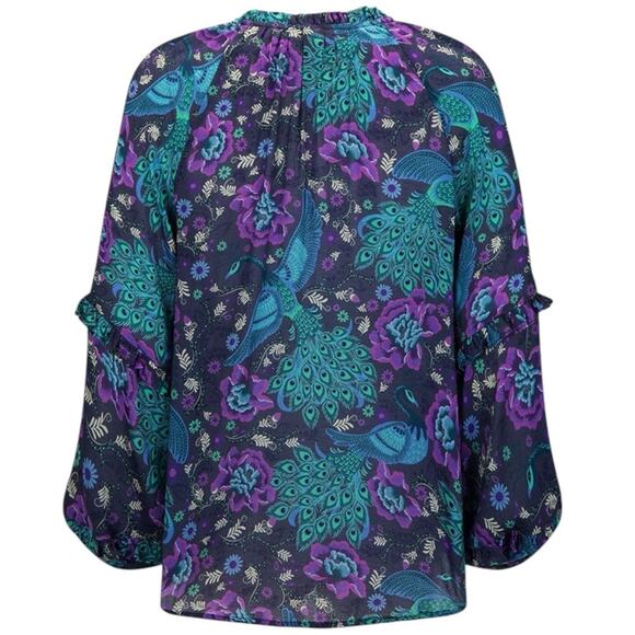 Spell & the Gypsy Bohème Blouse in Baltic Blues Large Bohemian 70s Witchy - Picture 10 of 16